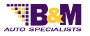 B&M AUTO SPECIALISTS logo