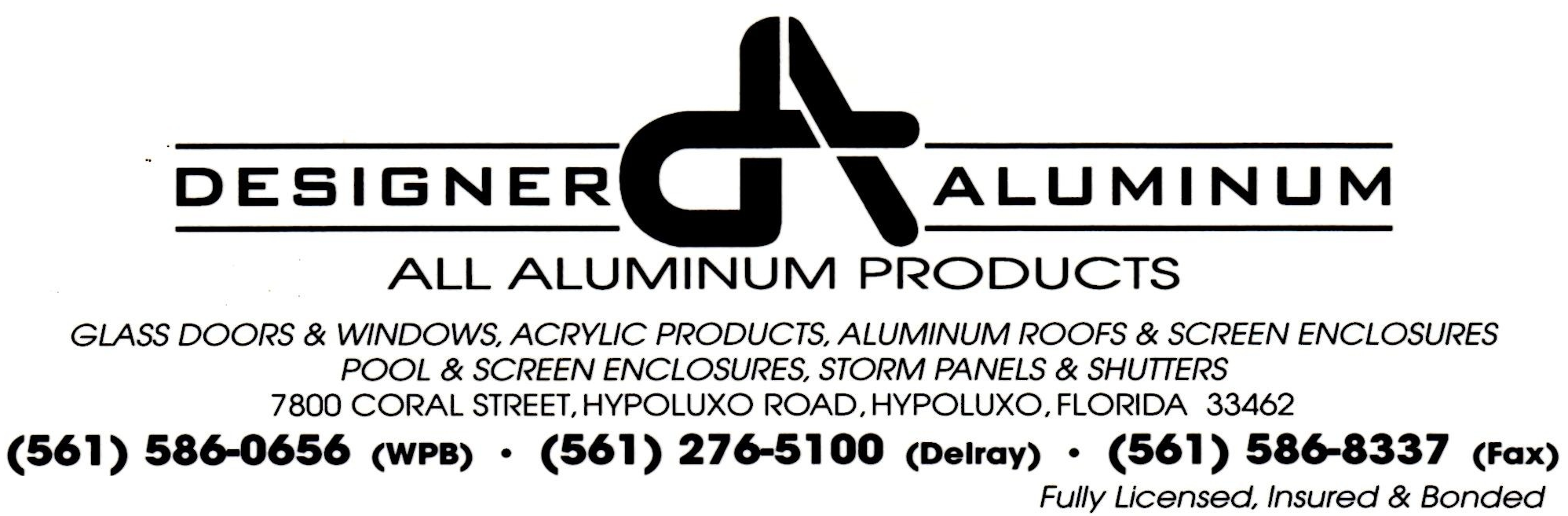 Logo for Designer Aluminum Inc