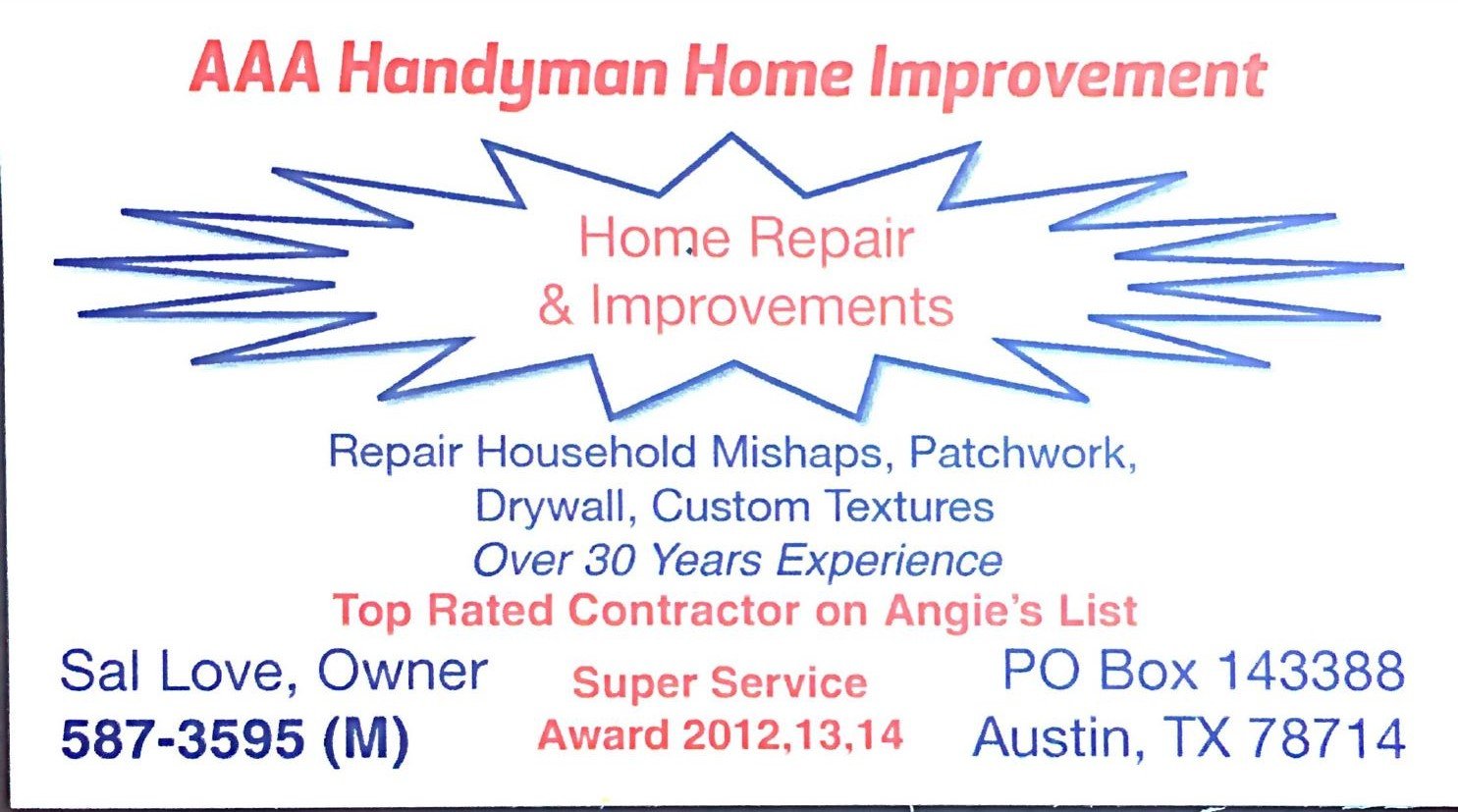 Logo for AAA Handyman Home Improvement
