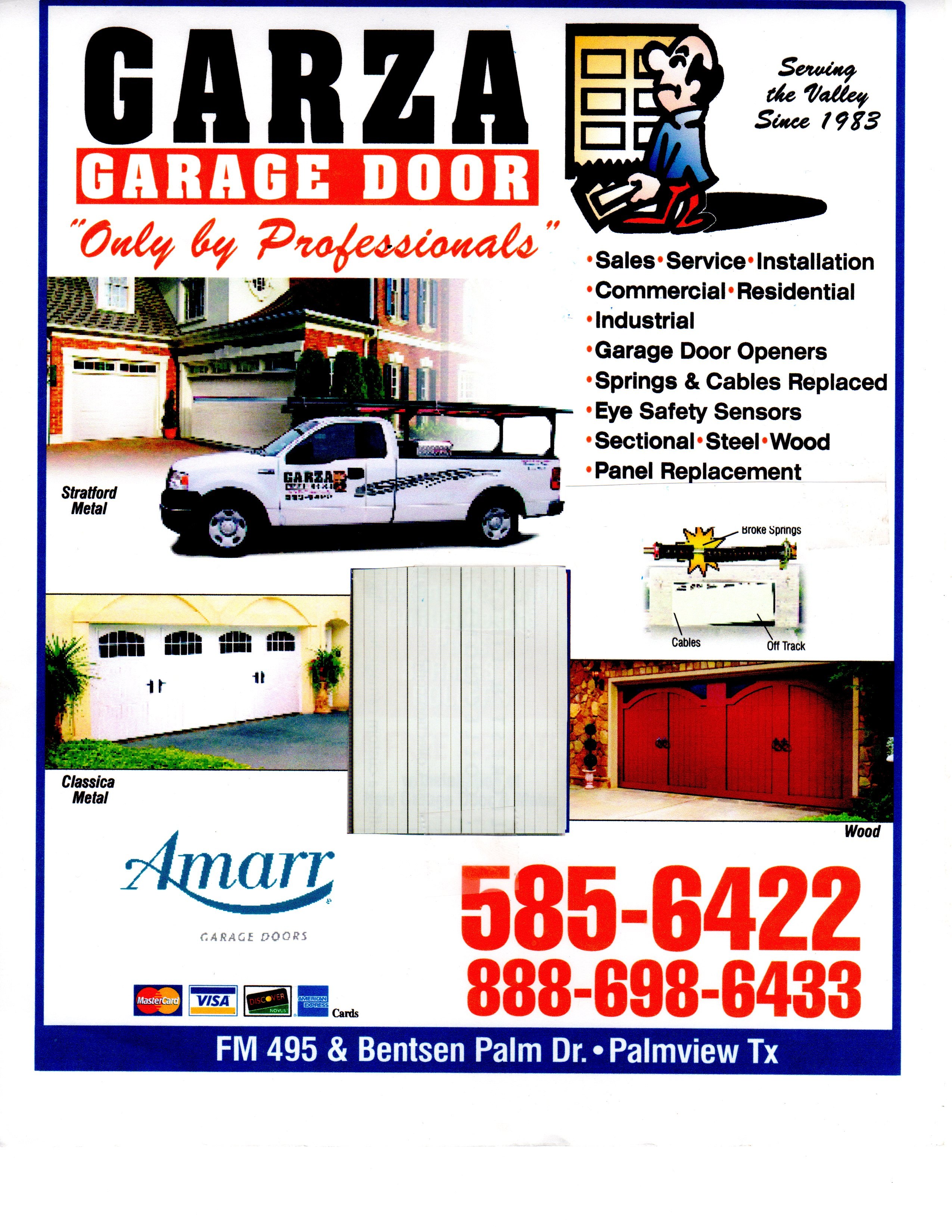 Logo for GARZA GARAGE DOORS