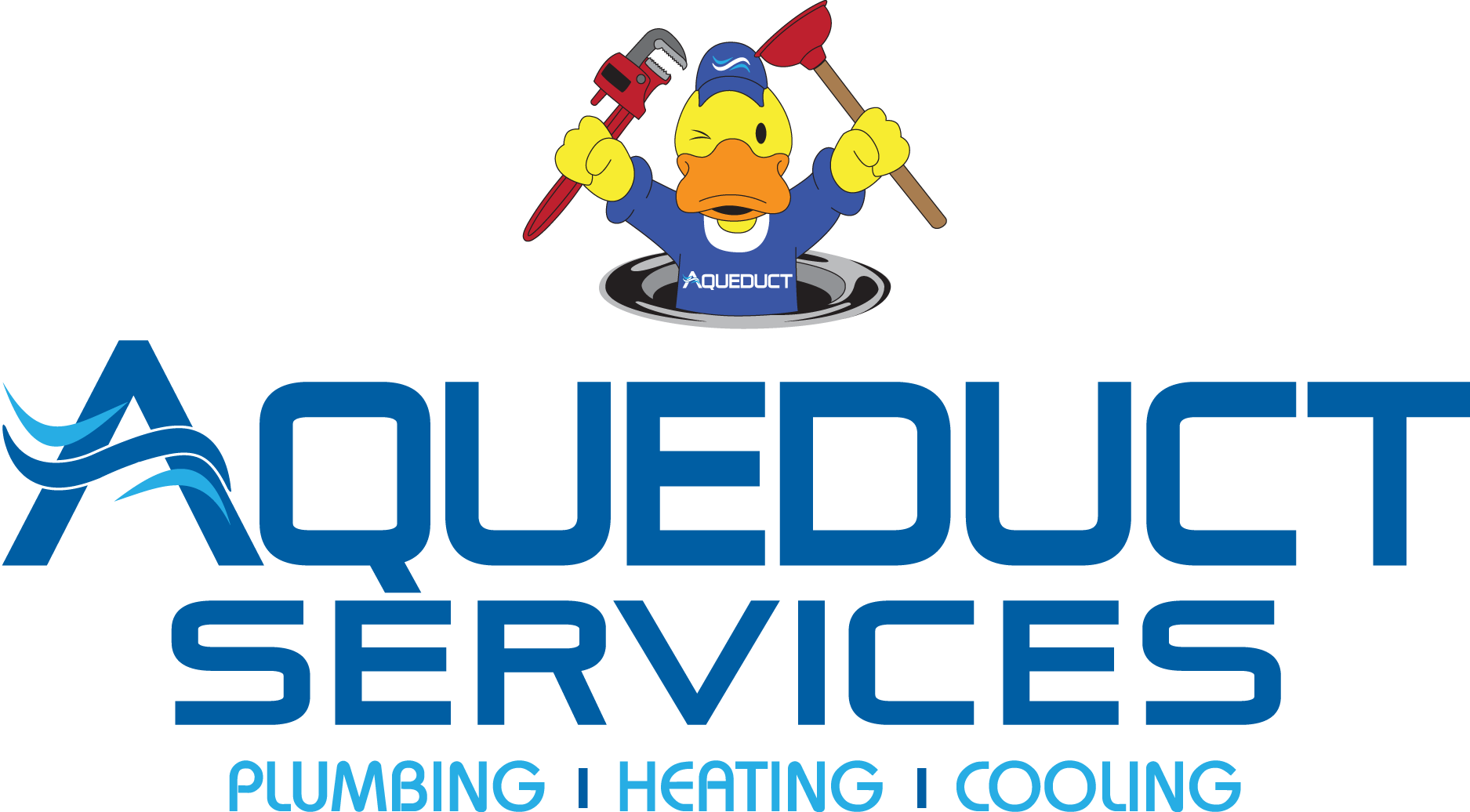 Logo for Aqueduct Services, Plumbing, Heating & Cooling