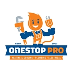 Logo for OneStop Pro Plumbing Heating Cooling & Electric