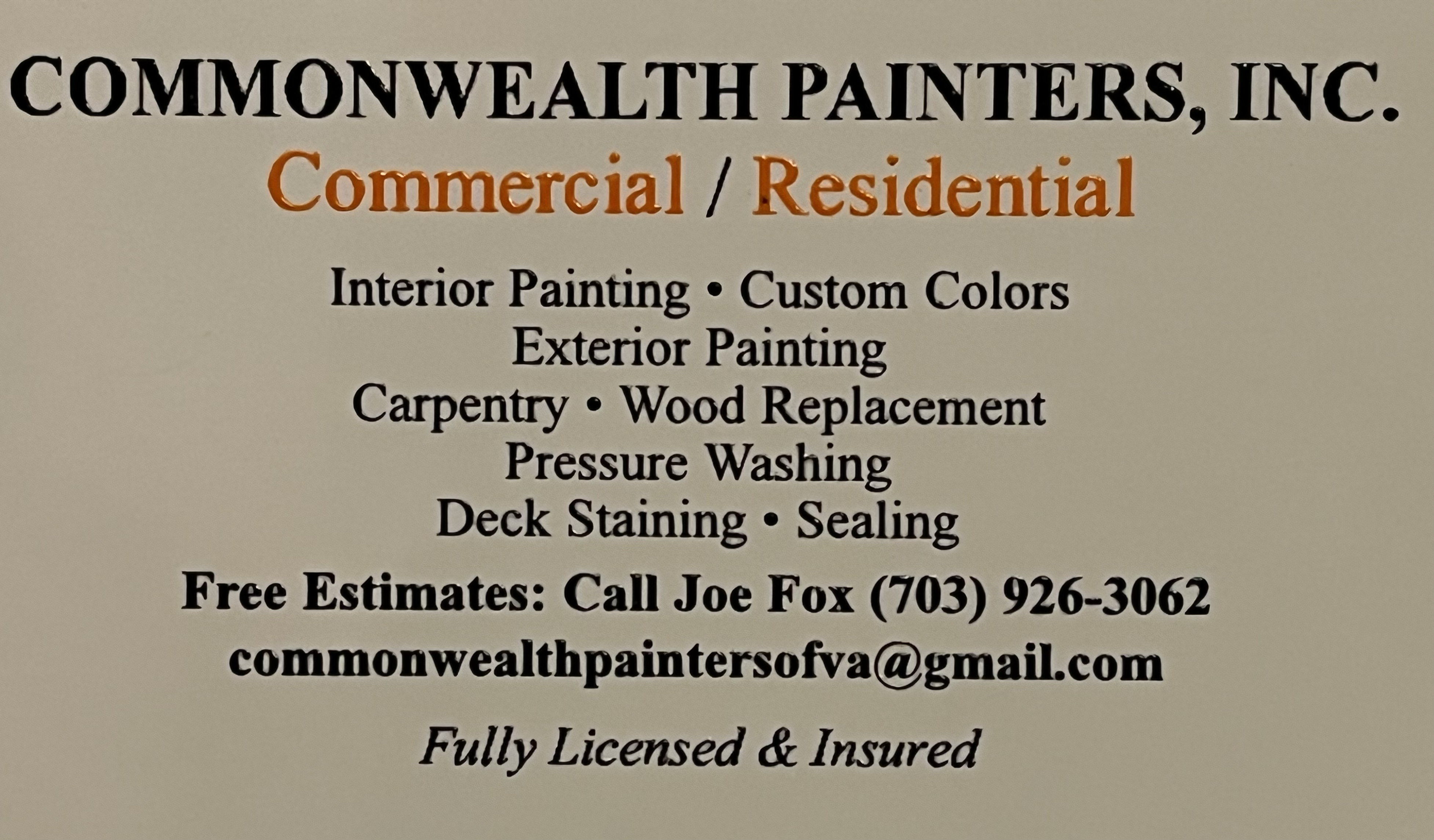 Logo for Commonwealth Painters Inc