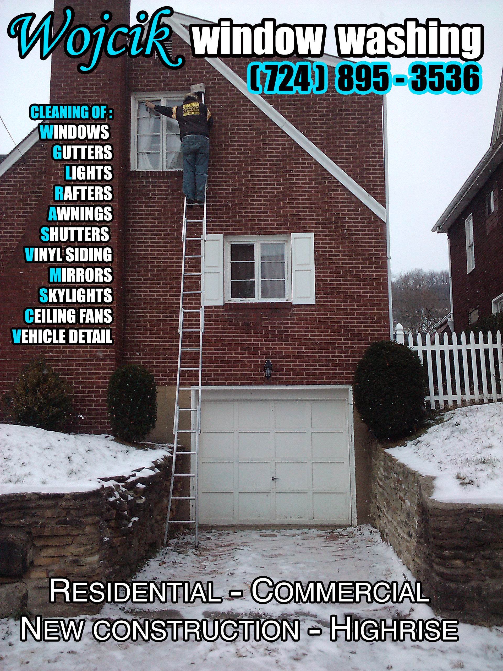 Logo for Wojcik window washing