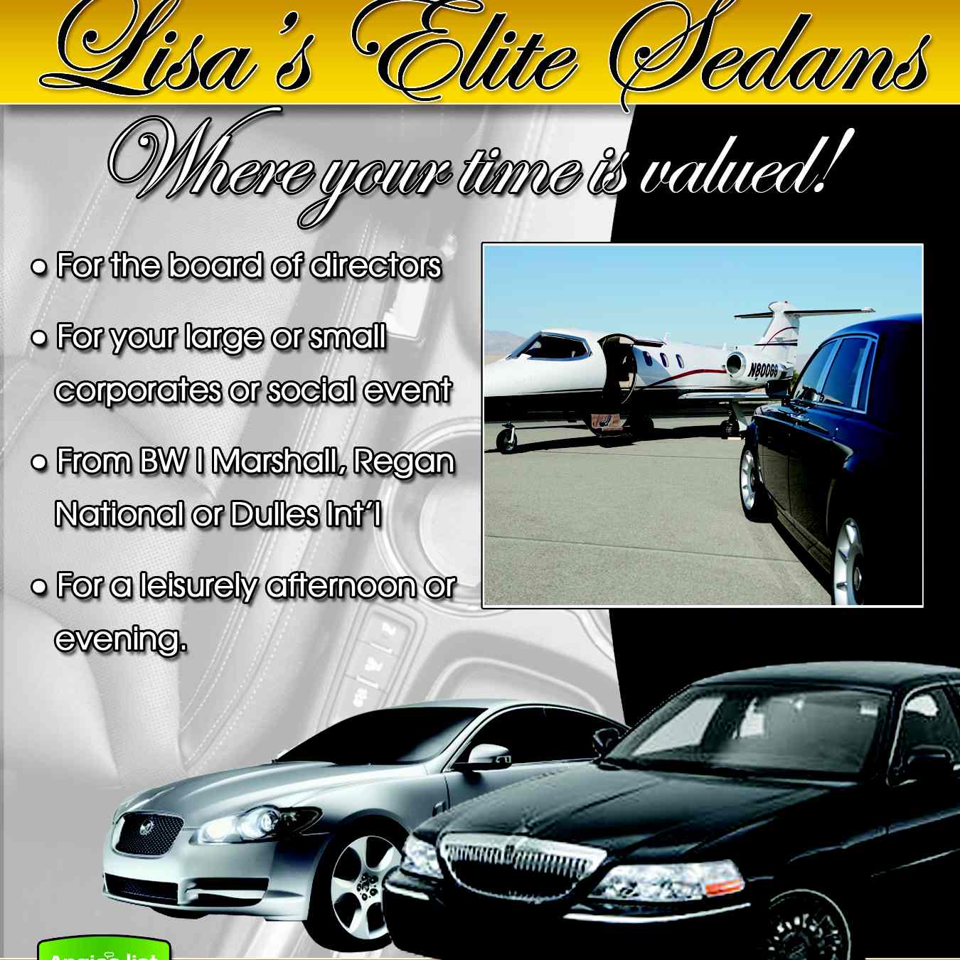 Logo for Lisa's Elite Sedans LLC