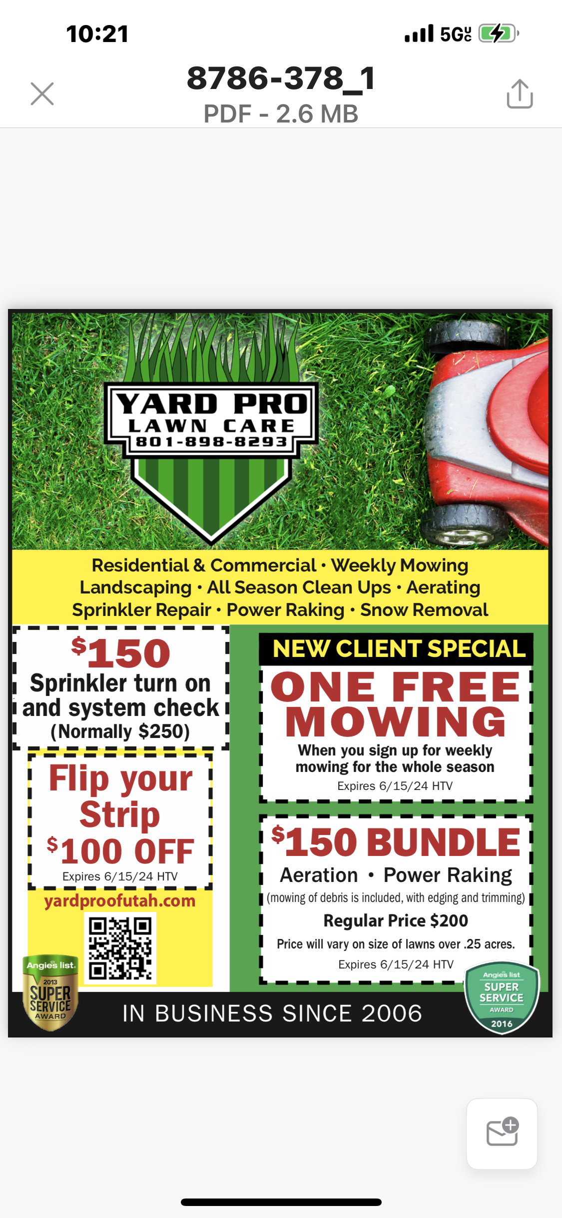 Logo for Yard Pro Of Utah