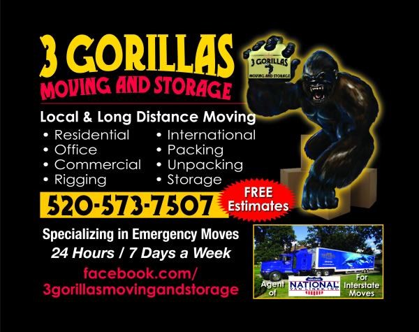 Logo for 3 Gorillas Moving and Storage