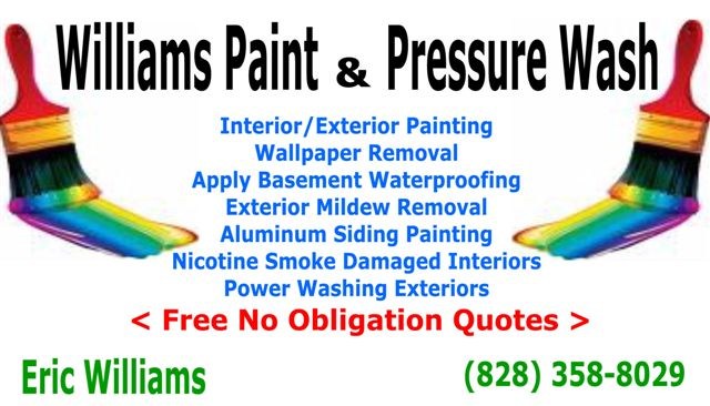 Williams Paint & Pressure Washing logo