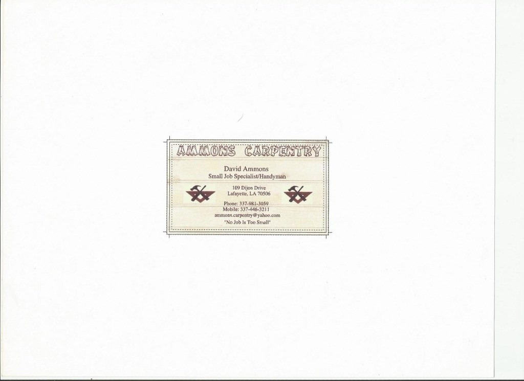 Logo for Ammons Carpentry LLC