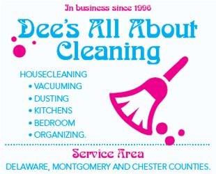 Logo for Dee's All About Cleaning