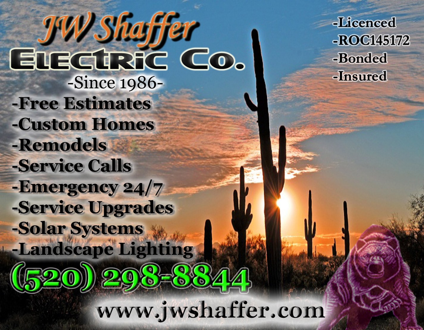 J W Shaffer Electric Co logo