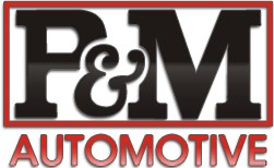 P & M Automotive logo