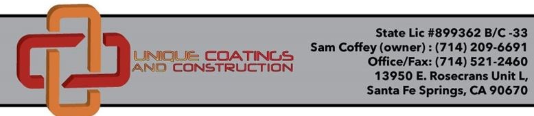 Unique Coatings & Construction logo