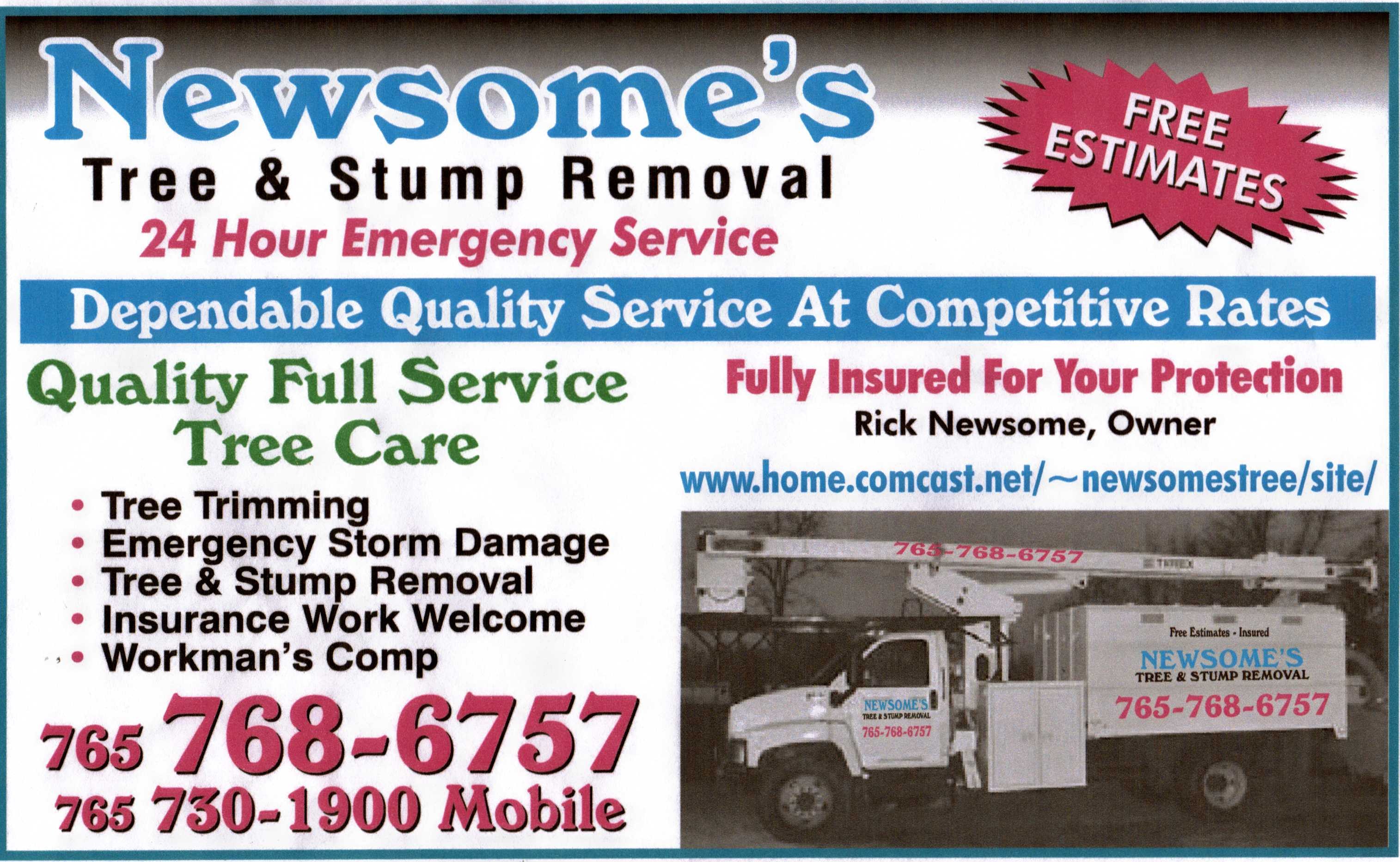 Newsome's Tree & Stump Removal logo