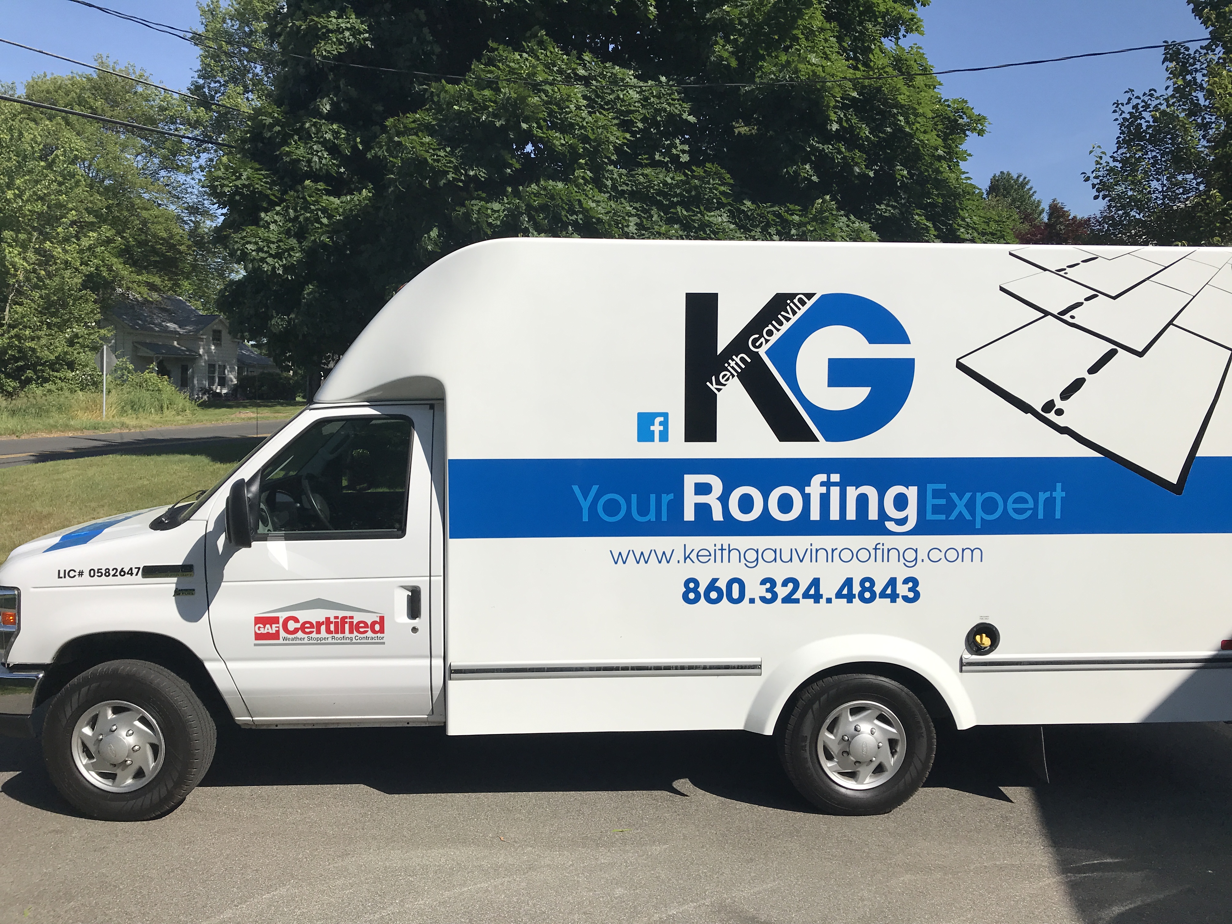 Logo for Keith Gauvin Roofing llc