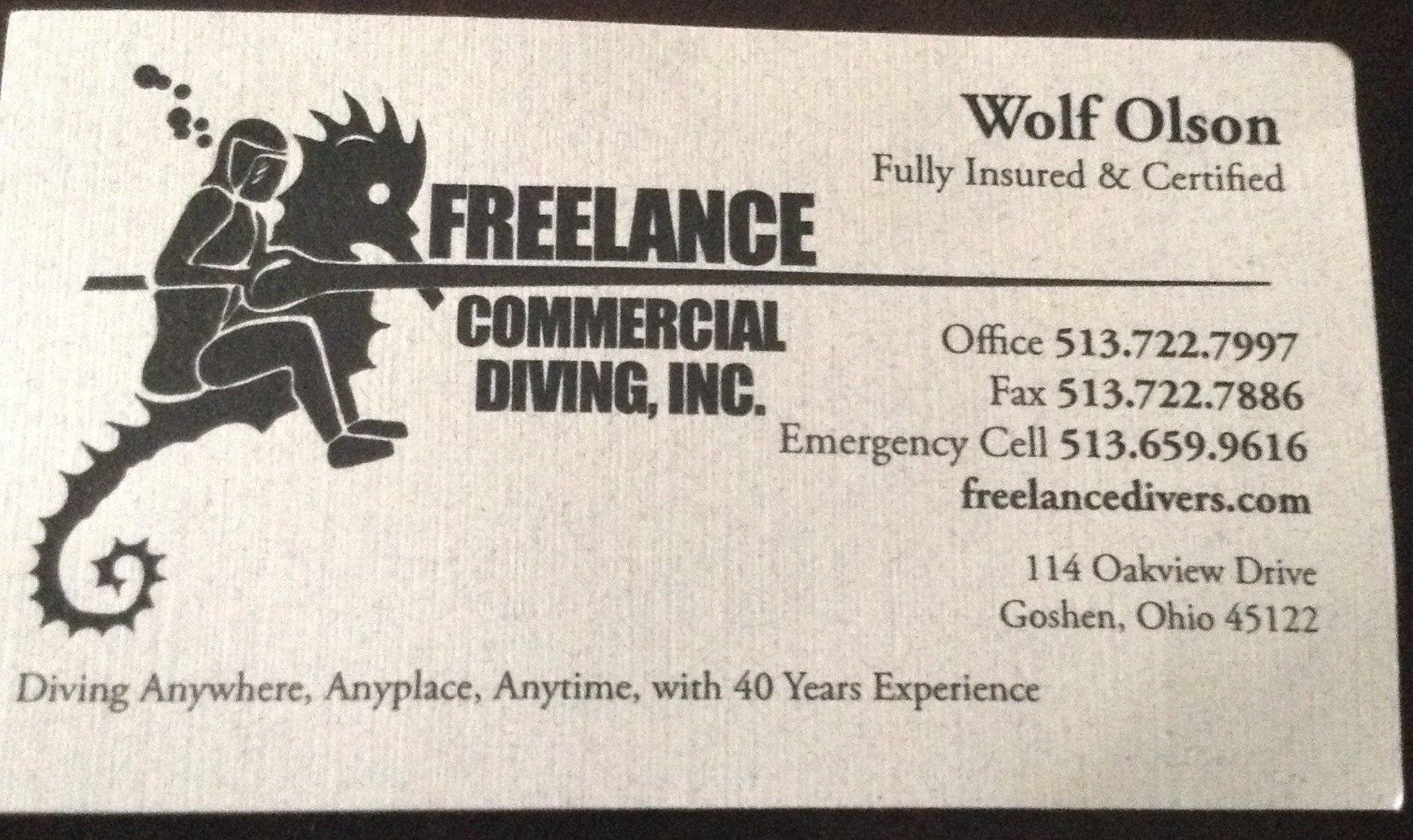 Logo for Freelance Commercial Diving Inc