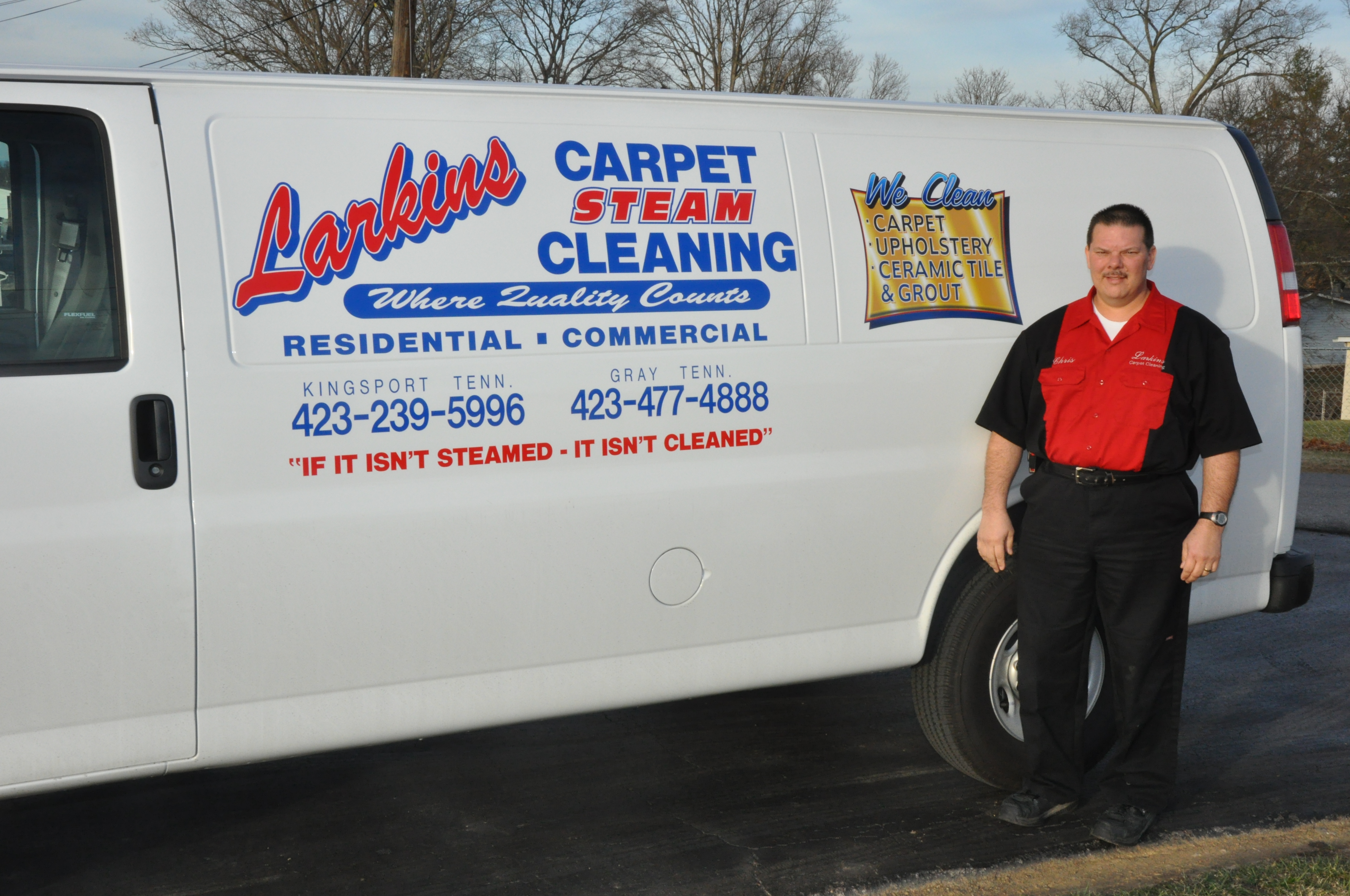 Logo for Larkins Carpet Steam Cleaning