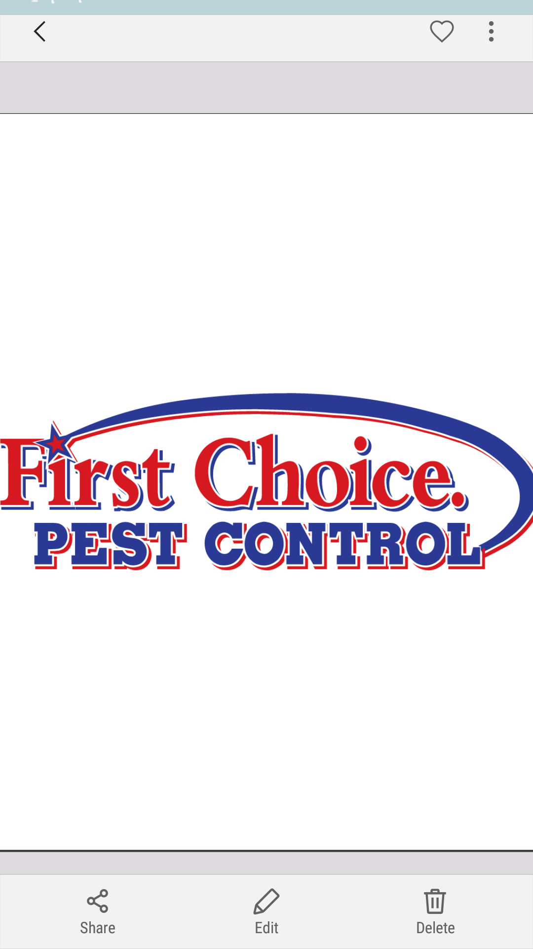 Logo for First Choice Pest Control