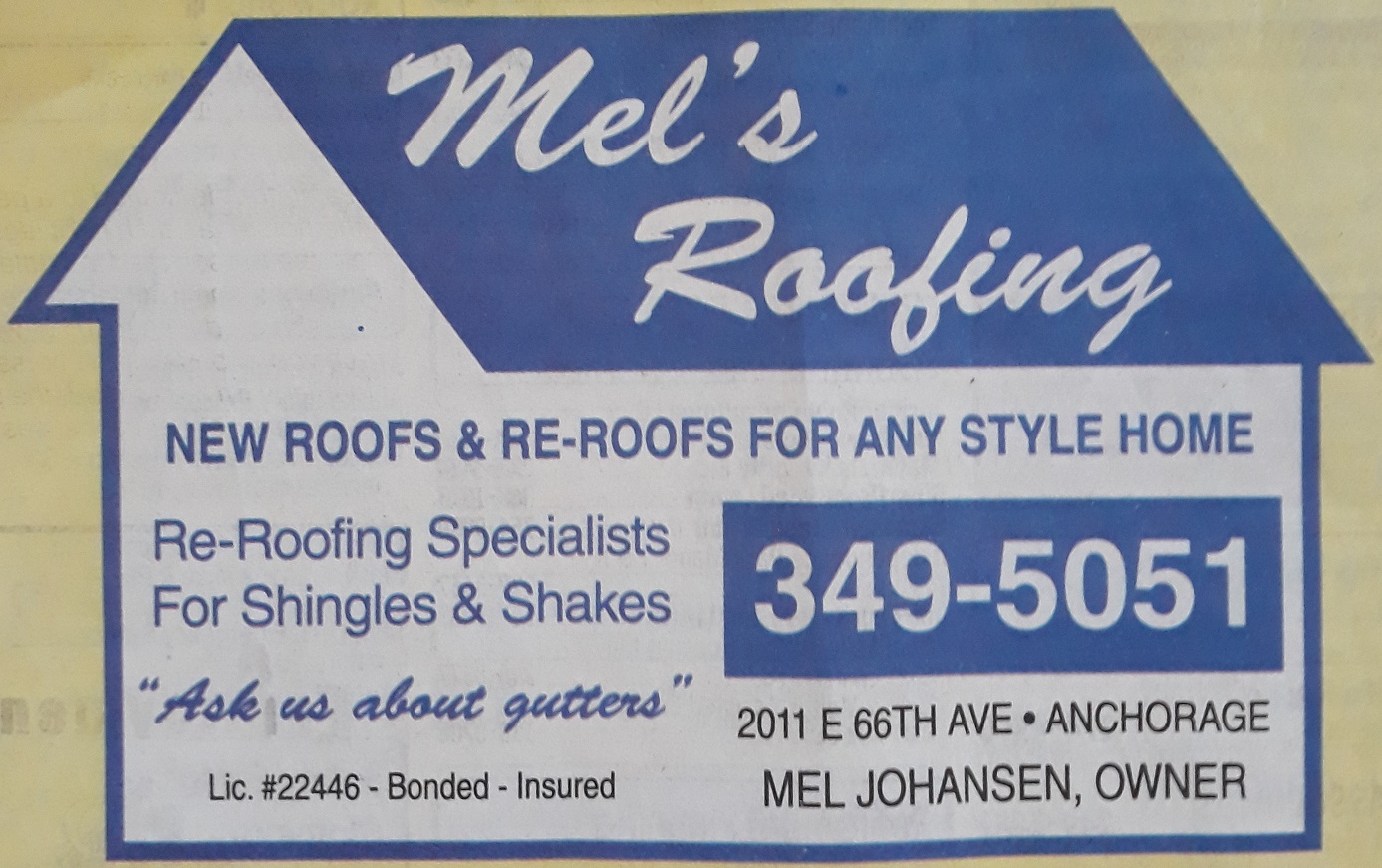Logo for Mel's Roofing