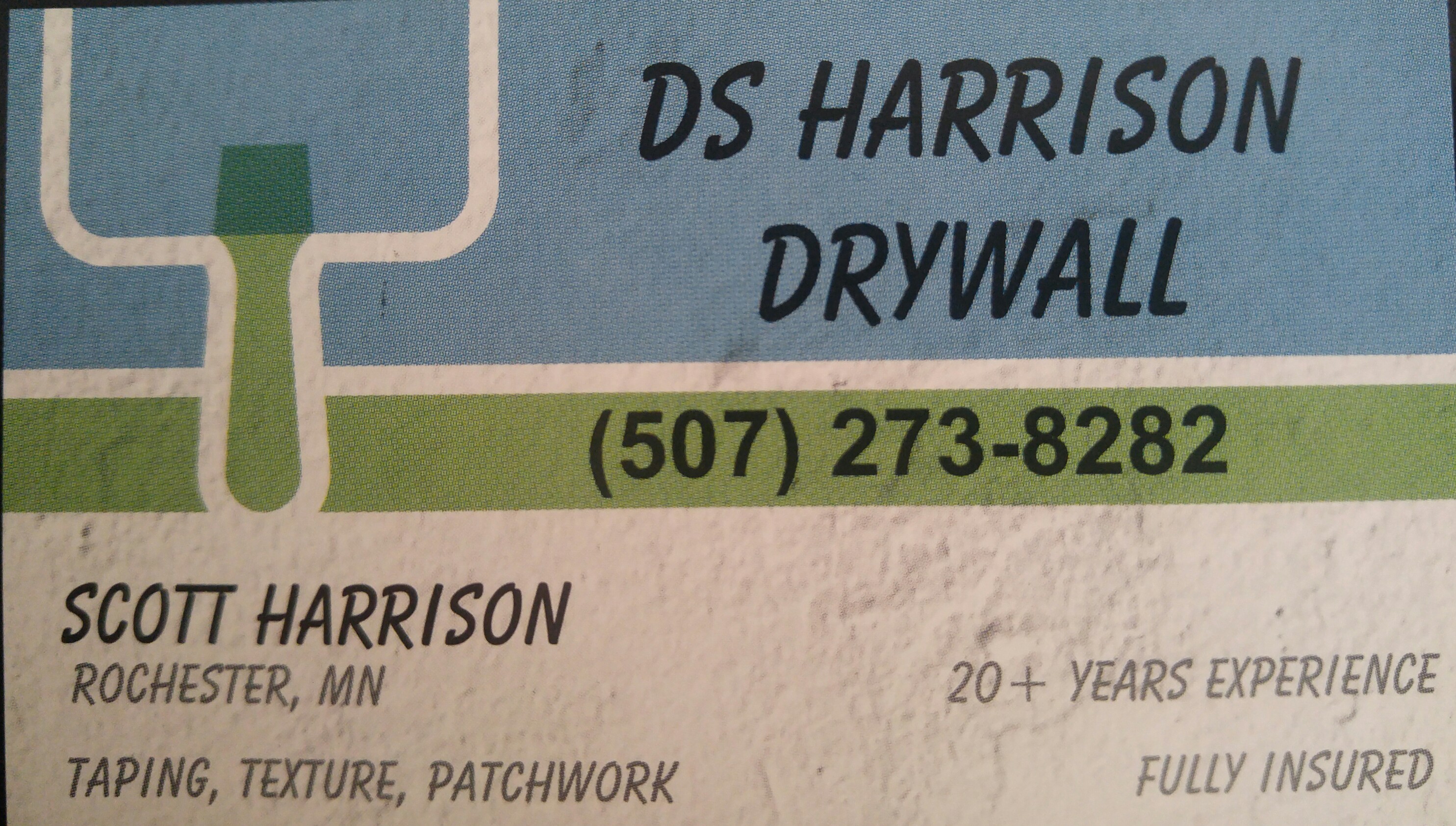 Logo for DS Harrison Drywall