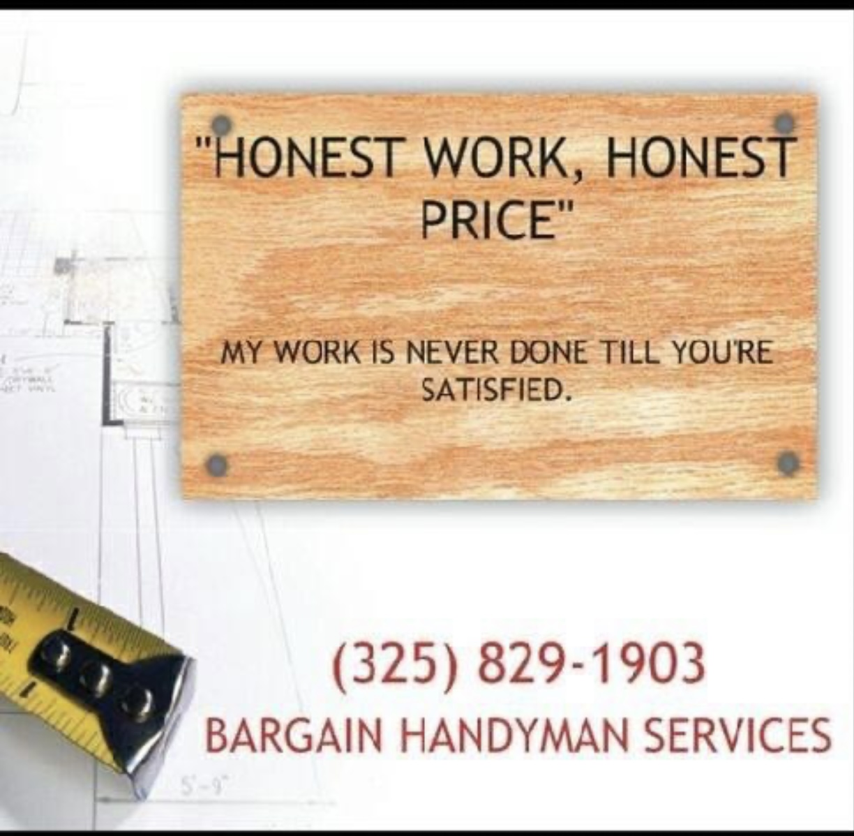 Logo for Bargain Handyman Services