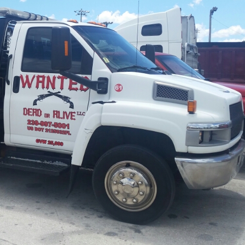 Wanted Dead or Alive Towing & Recovery logo