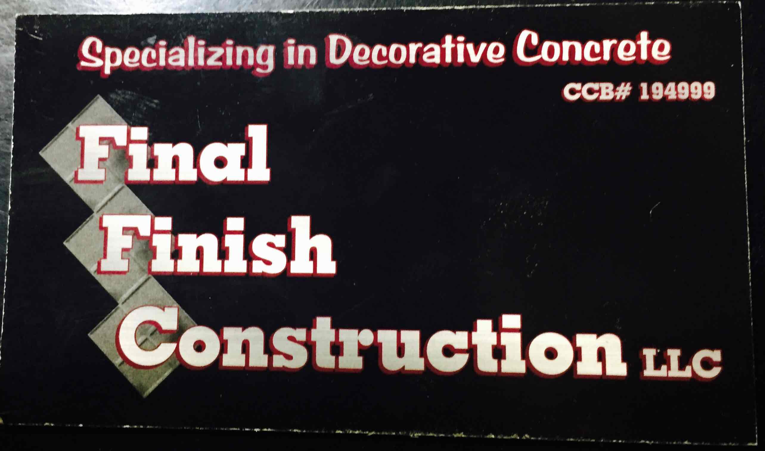 Final Finish Construction LLC logo
