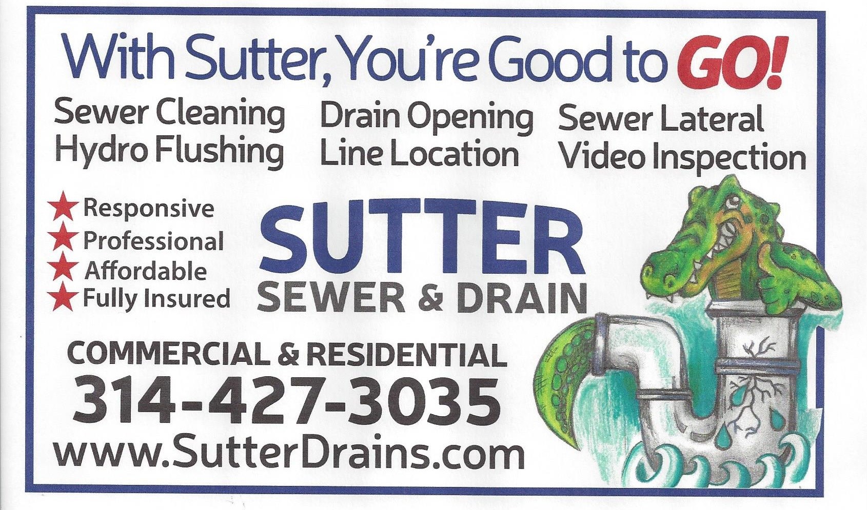 Logo for Sutter Sewer and Drain