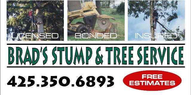 Brad's Stump & Tree Service logo