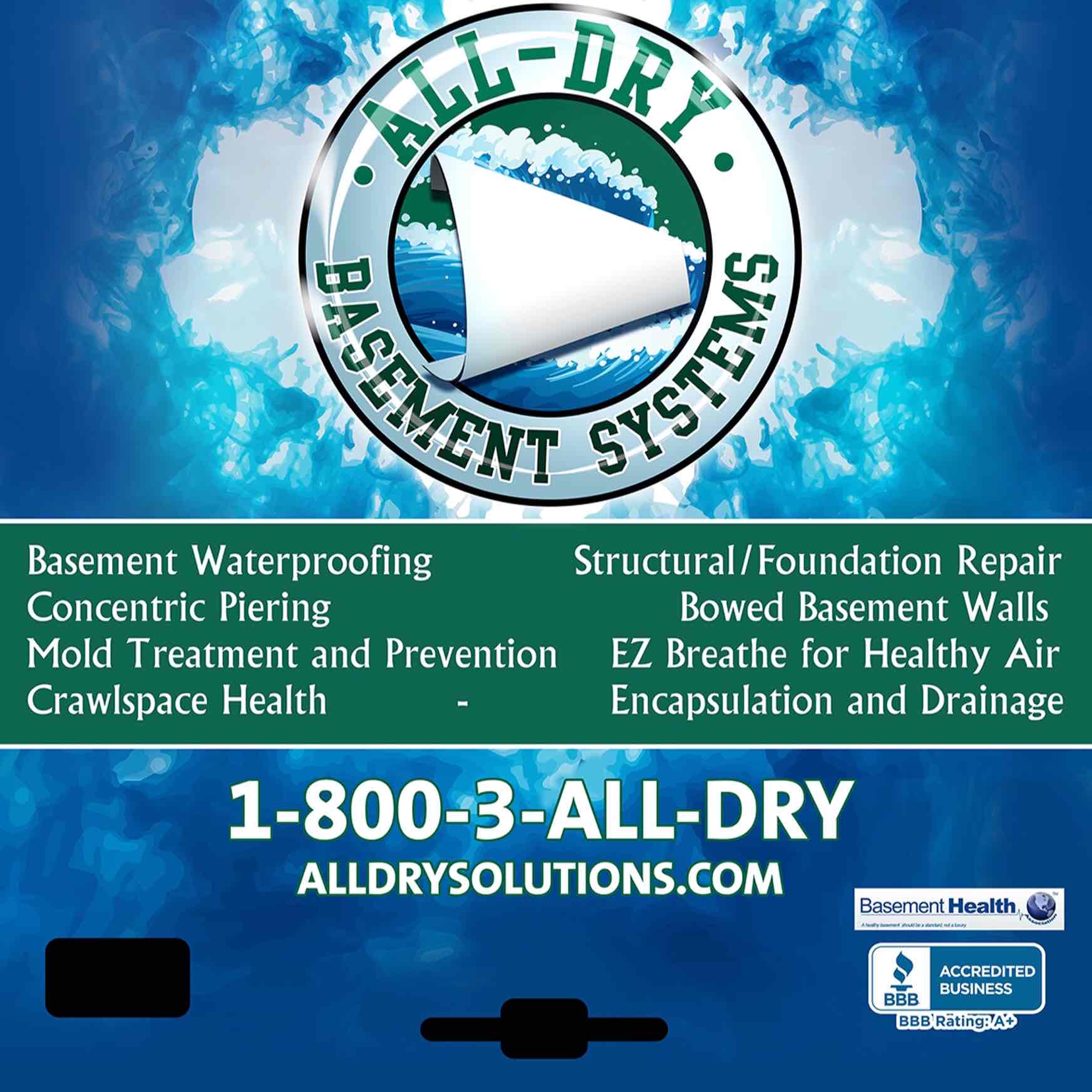 ALL-DRY Basement Waterproofing & Foundation Repair logo