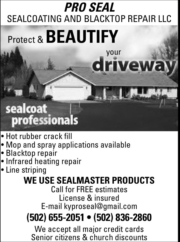 Pro seal sealcoating and blacktop repair logo