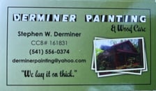 Logo for STEPHEN W DERMINER PAINTING & WOOD CARE