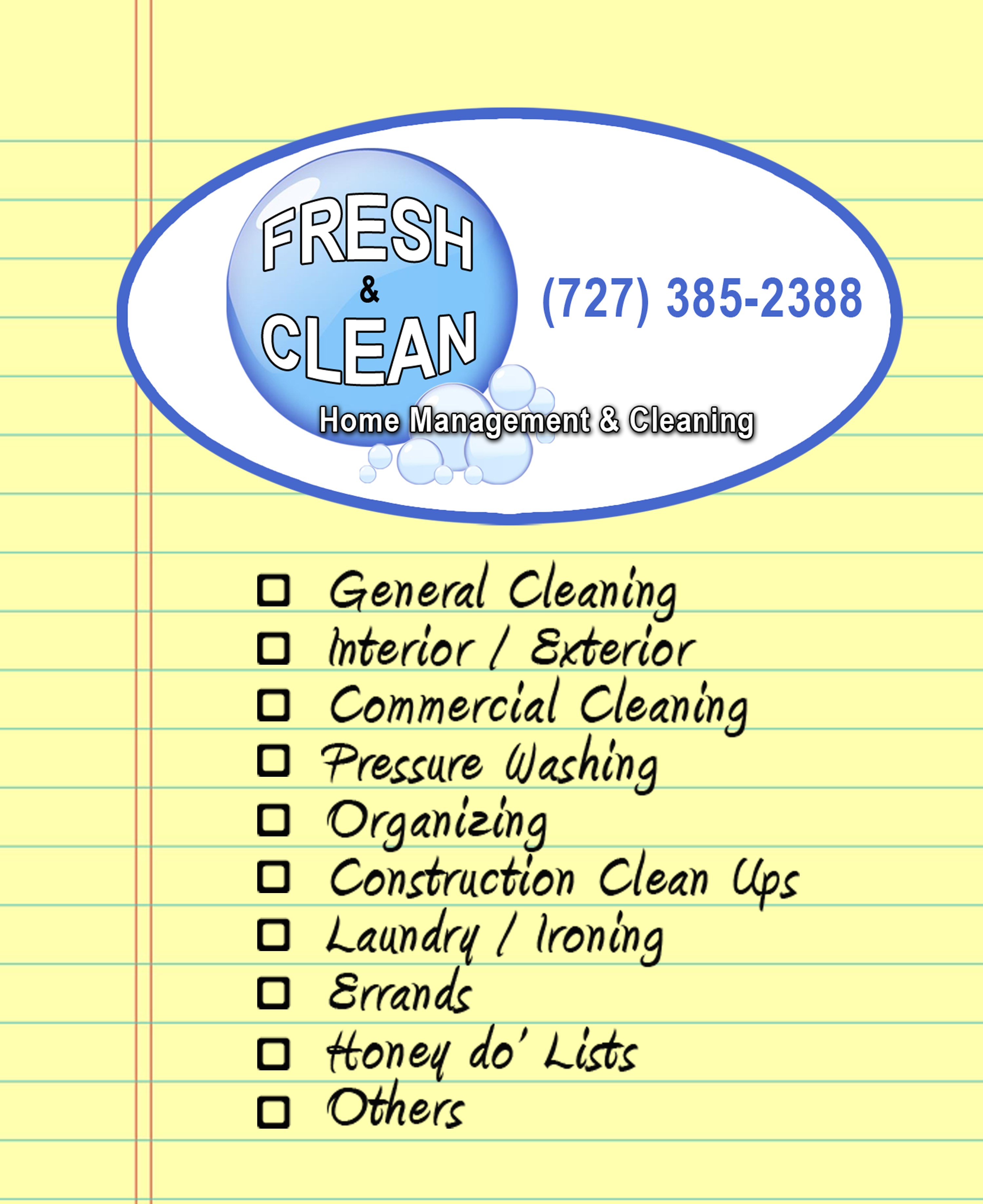 Fresh & Clean Home Management & Cleaning logo