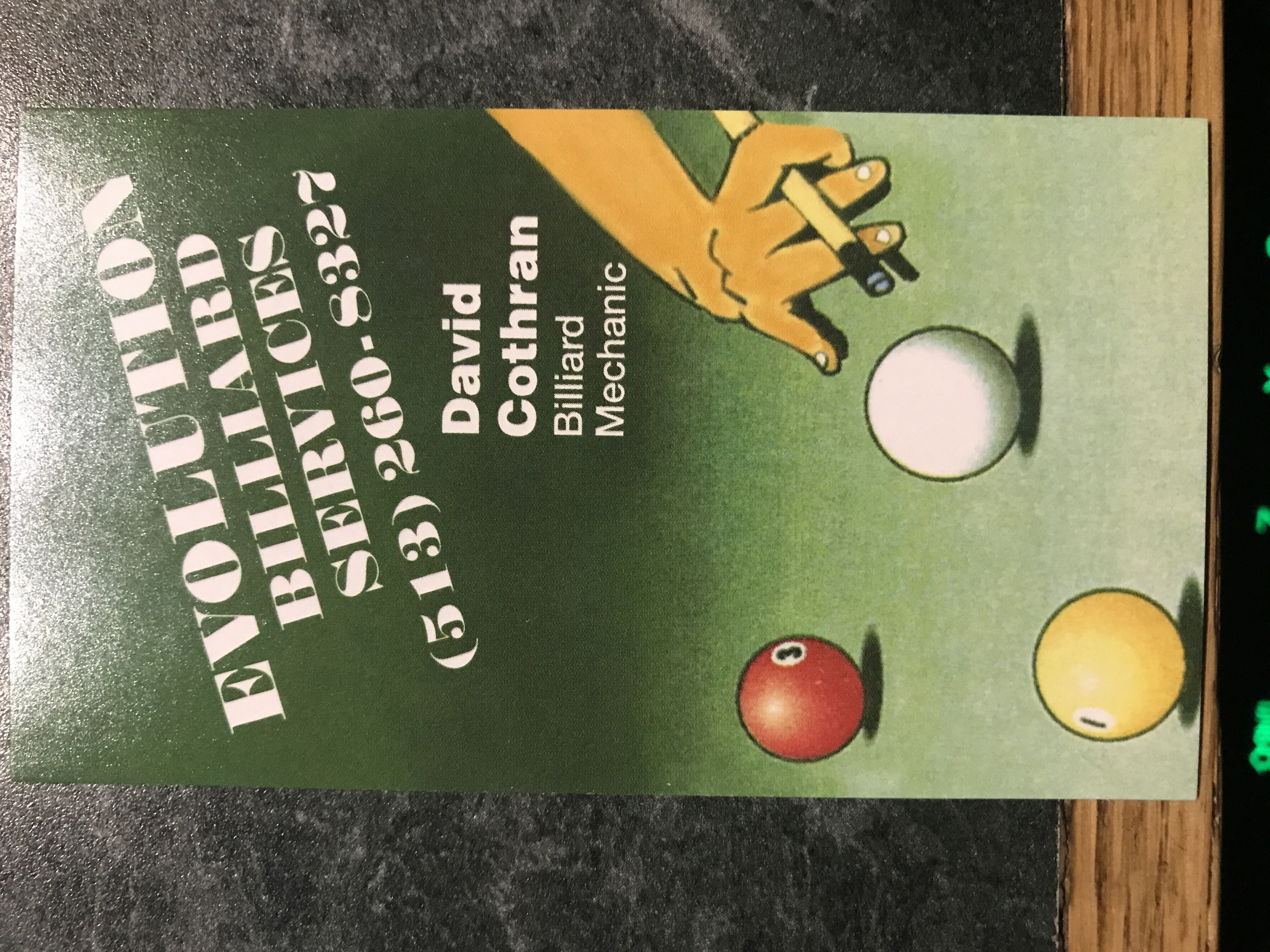 Logo for EVOLUTION BILLIARD SERVICES