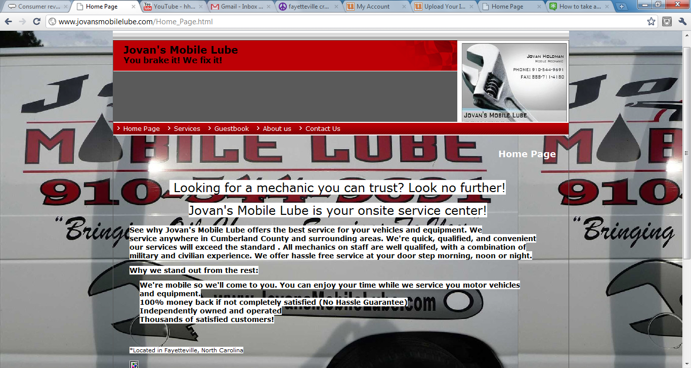 Jovan's Mobile Lube logo