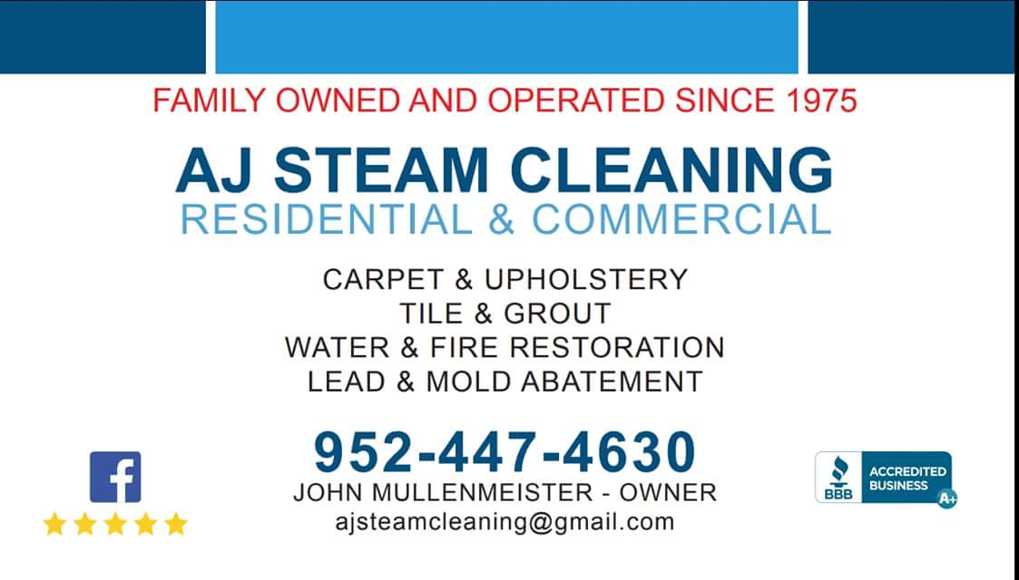 Logo for AJ Steam Cleaning