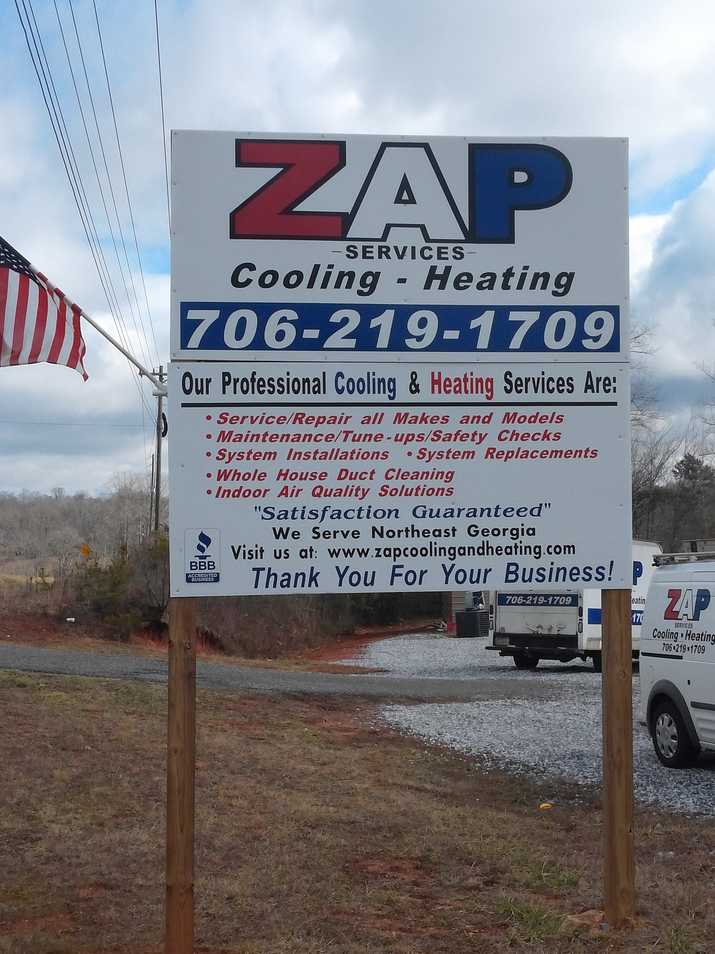 Zap Services heating and cooling logo