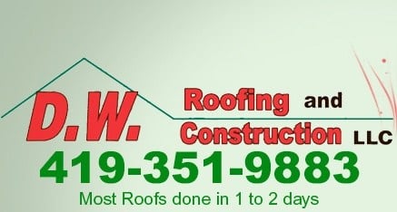 Logo for DW Roofing and Construction LLC
