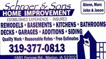 Schroer and Sons Home Improvement logo