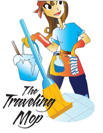 Logo for The Traveling Mop