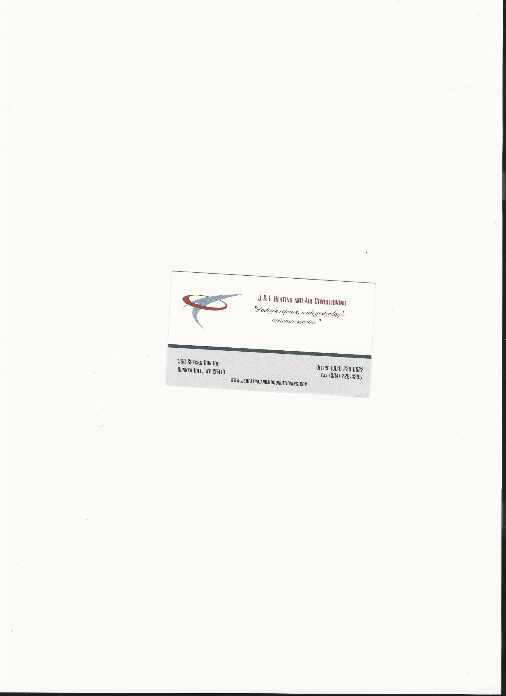 Logo for J & L Heating and Air Conditioning