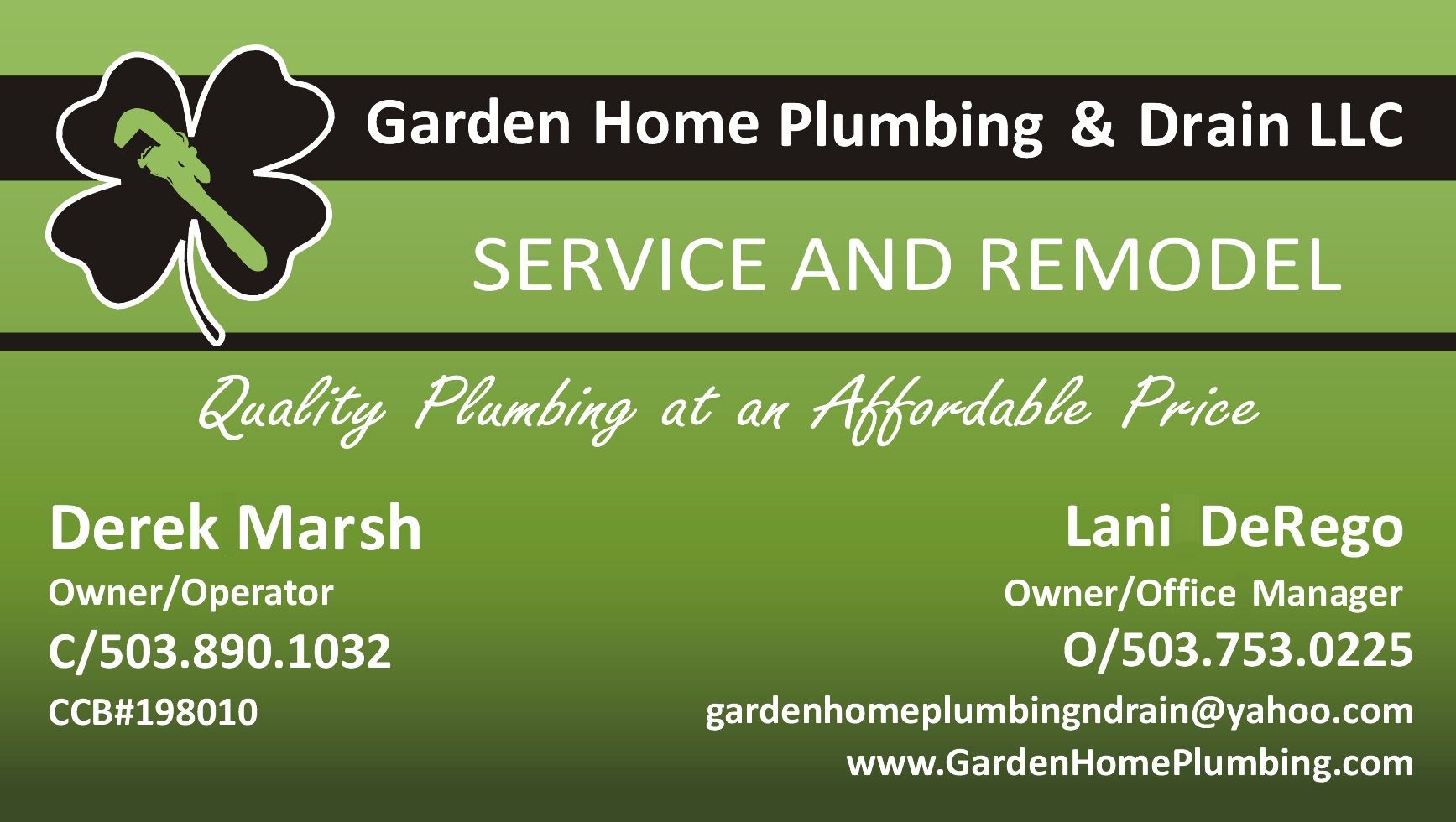 Garden Home Plumbing & Drain logo