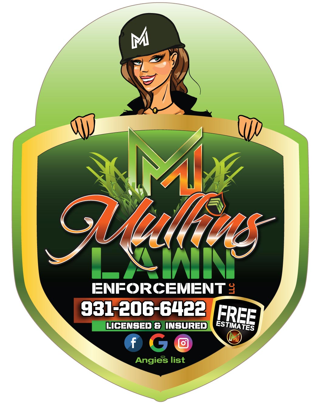 Logo for Mullins Lawn Enforcement LLC