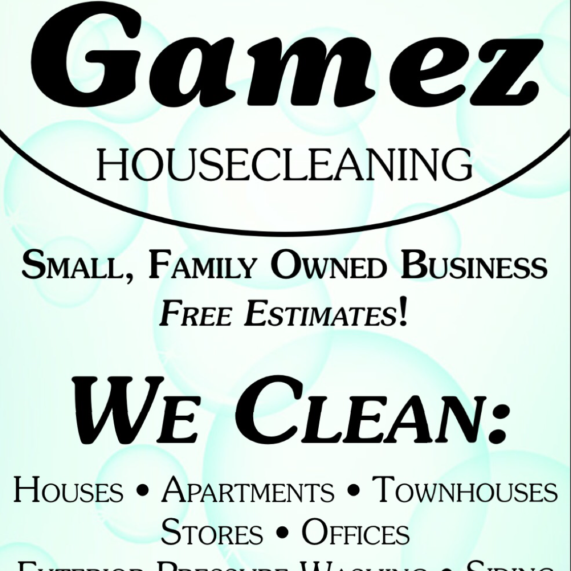 Logo for Gamez Housecleaning
