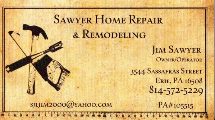 Logo for Sawyer Home Repair and Remodeling
