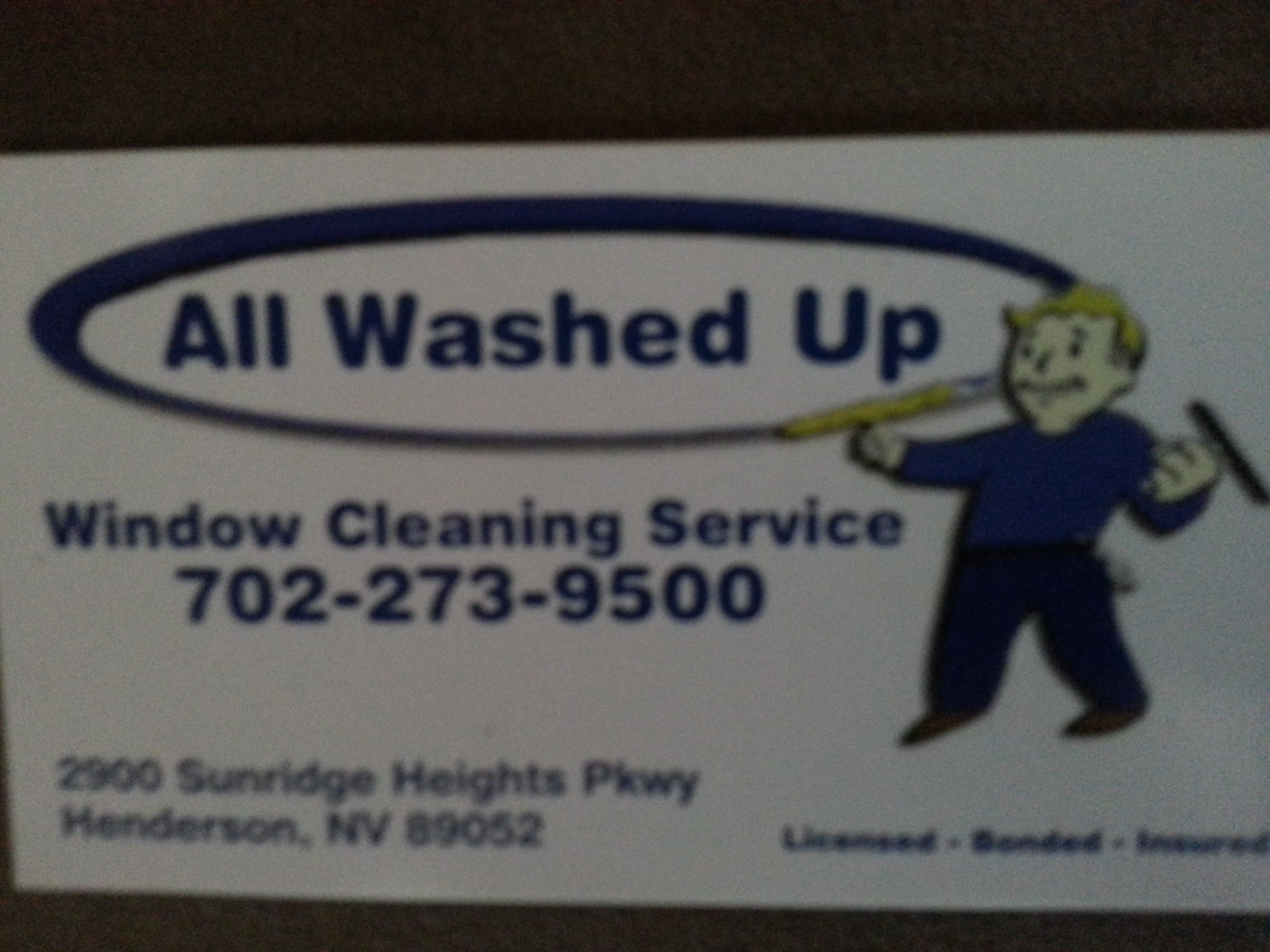 Logo for All Washed Up Window Cleaning