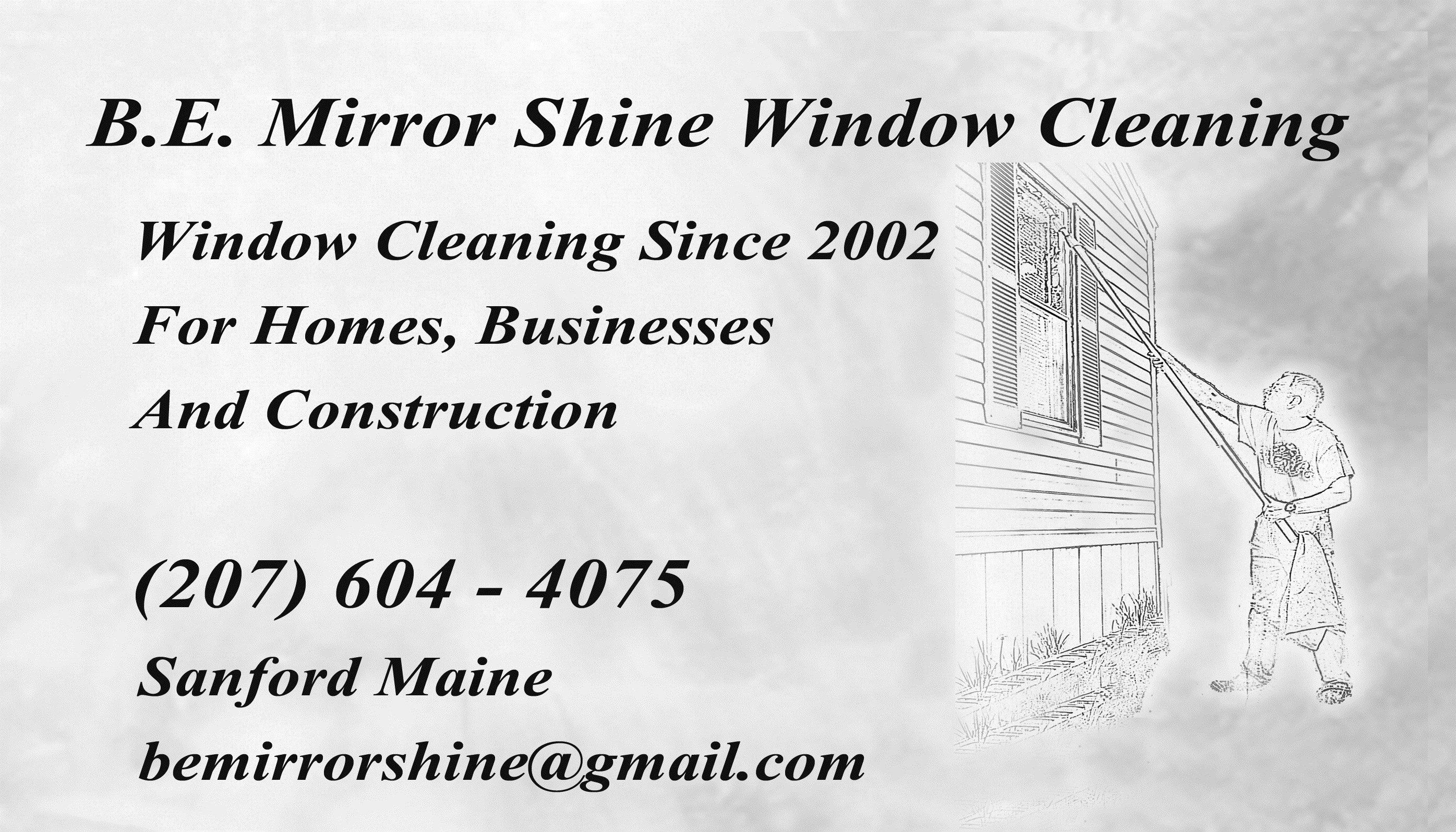 B E Mirrorshine logo