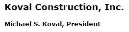 Koval Construction Inc logo