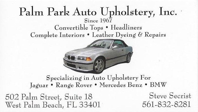Palm Park Auto Upholstery logo