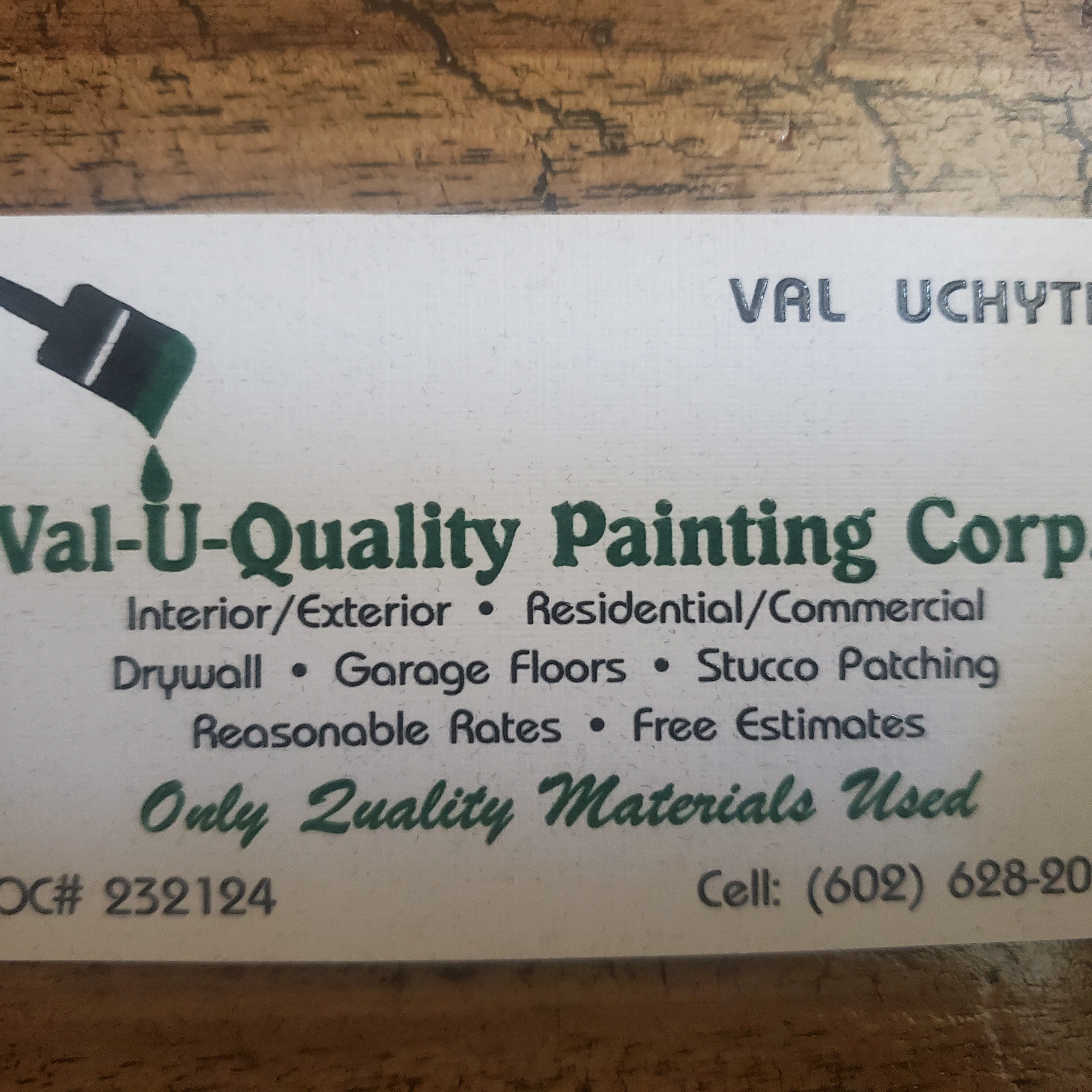 Logo for Val-U-Quality Painting Co.